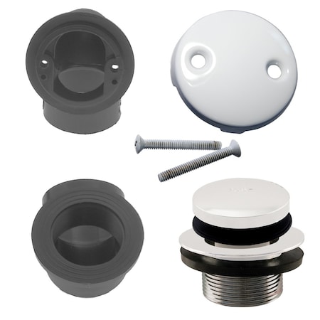 Westbrass Tip Toe Sch. 40 ABS Plumber's Pack W/ Two-Hole Elbow in Powdercoated White D534-50